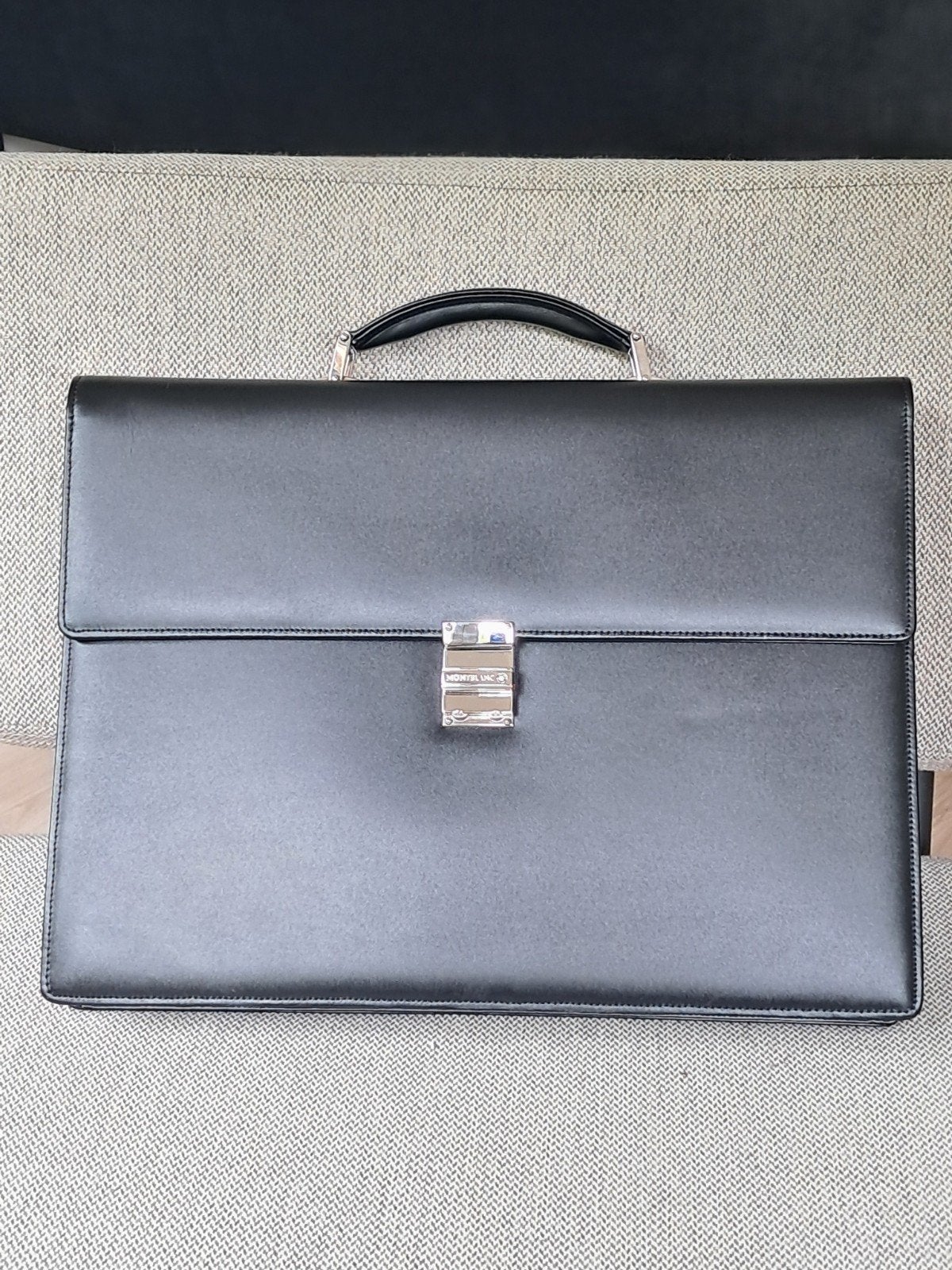 Montblanc Aktetas/Laptoptas 104607, Aktetas, Ophalen of Verzenden, Zwart, Overige merken