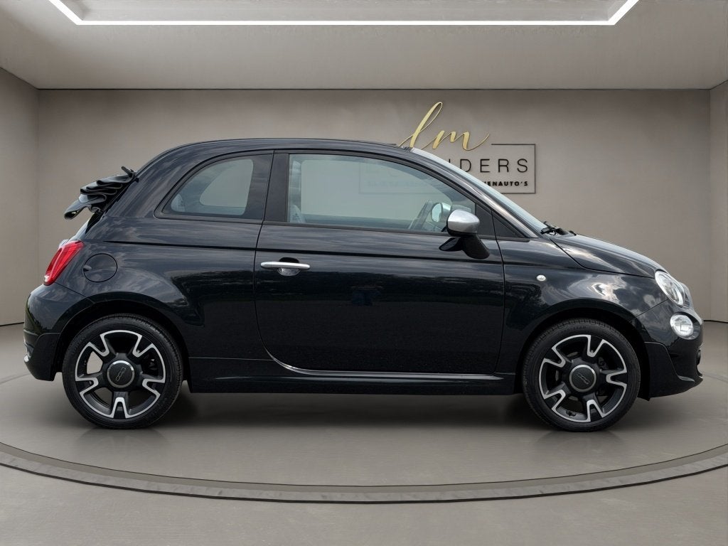Fiat 500C 1.0 Hybrid Rockstar 2021 ZWART | Cabrio | Sport |, Auto's, Fiat, Automatische klimaatregeling, Gebruikt, Euro 6, Cabriolet