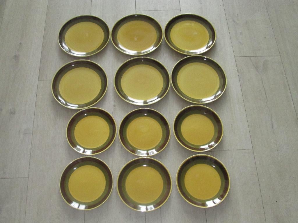 12 borden Vintage Honey Stavangerflint norway, Nieuw, Ophalen of Verzenden, Bord(en), Wedgwood