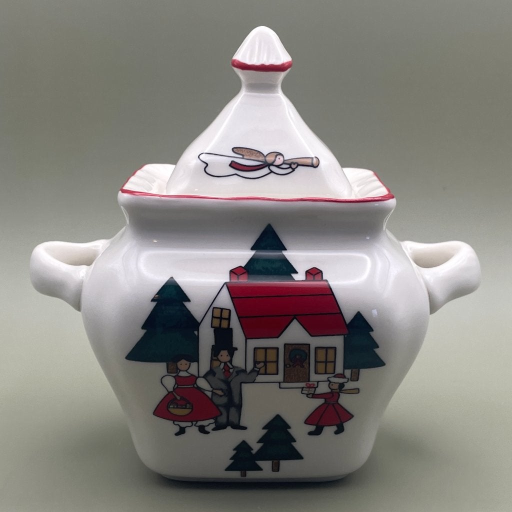 Masons's Christmas Village suikerpot, Huis en Inrichting, Keuken | Servies, Overige typen, Onbekend, Ophalen of Verzenden, Zo goed als nieuw