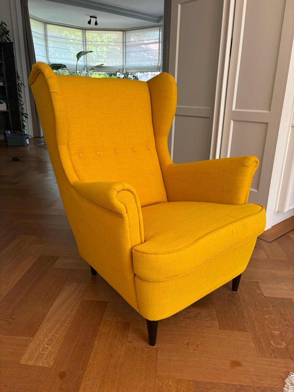 Gele stoel, gratis af te halen, Ophalen, Gebruikt, Stof, 75 tot 100 cm