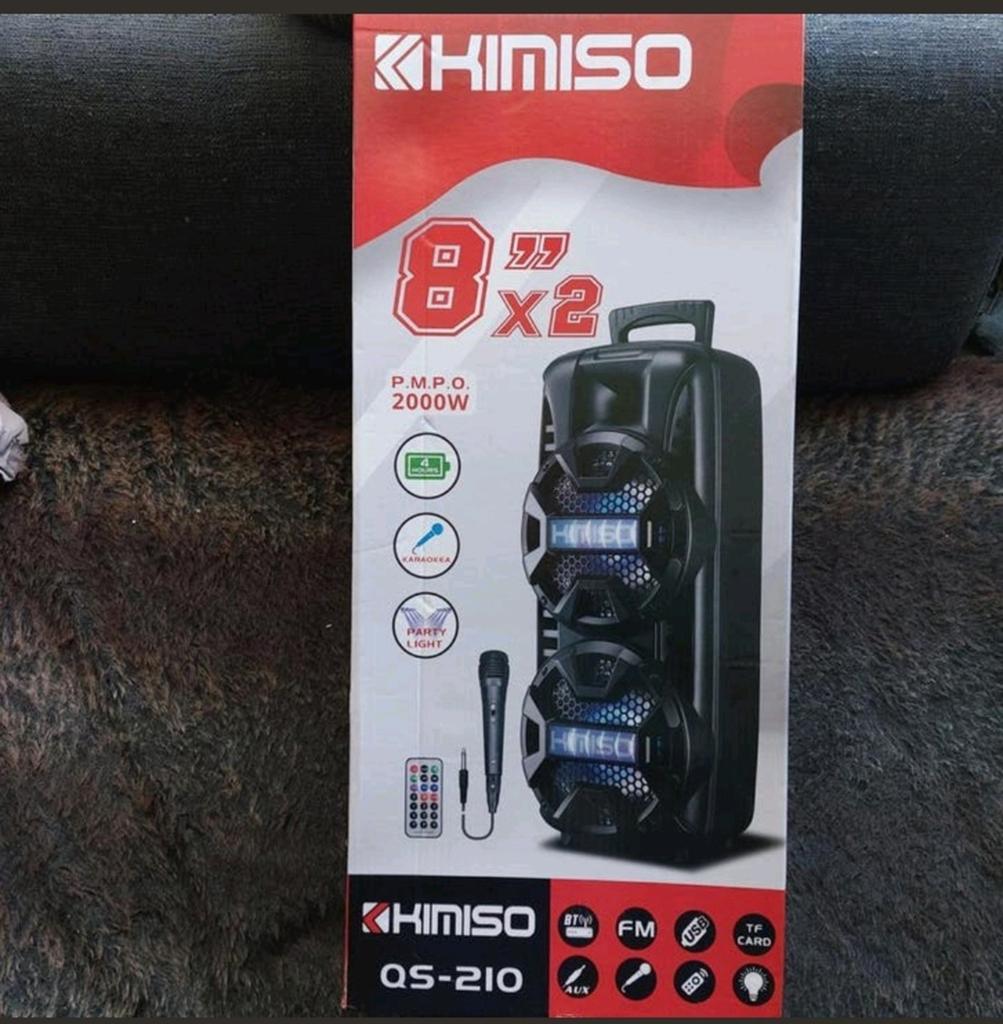 Draagbare party/karaokespeaker op accu ,nieuw in de doos, Ophalen of Verzenden, Nieuw, Complete set