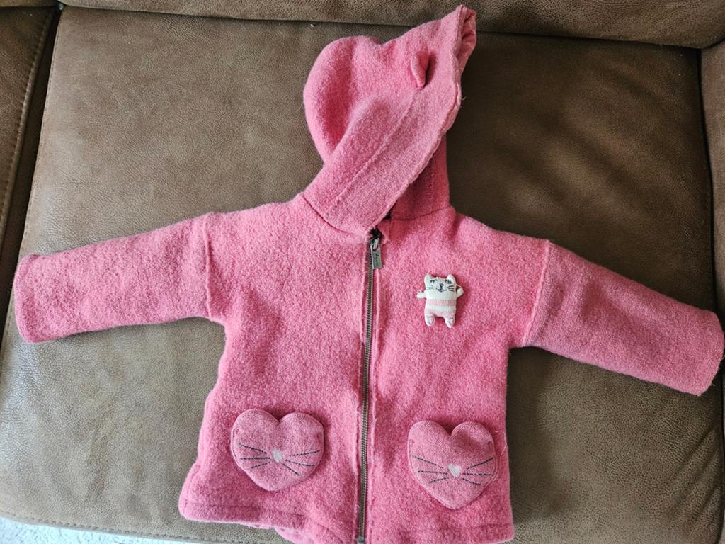 DPAM gevoerd wollen jasje roze maat 86 cm, Kinderen en Baby's, Ophalen of Verzenden, Zo goed als nieuw, DPAM, Meisje