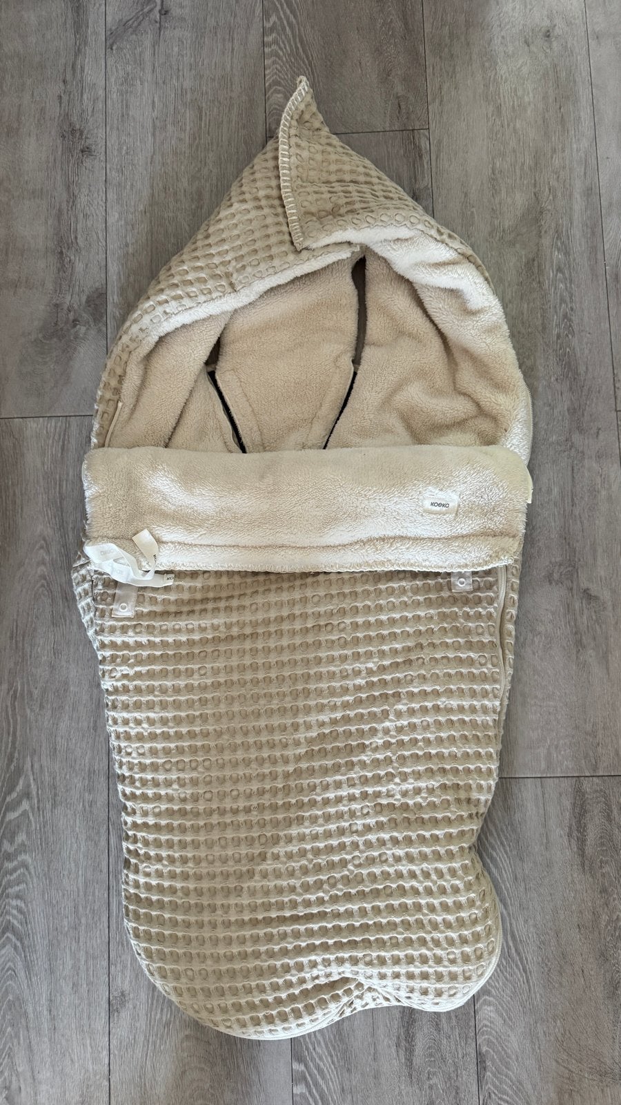 Koeka voetenzak Buggy wafelstof beige, Koeka, Ophalen of Verzenden, Zo goed als nieuw, Gevoerd