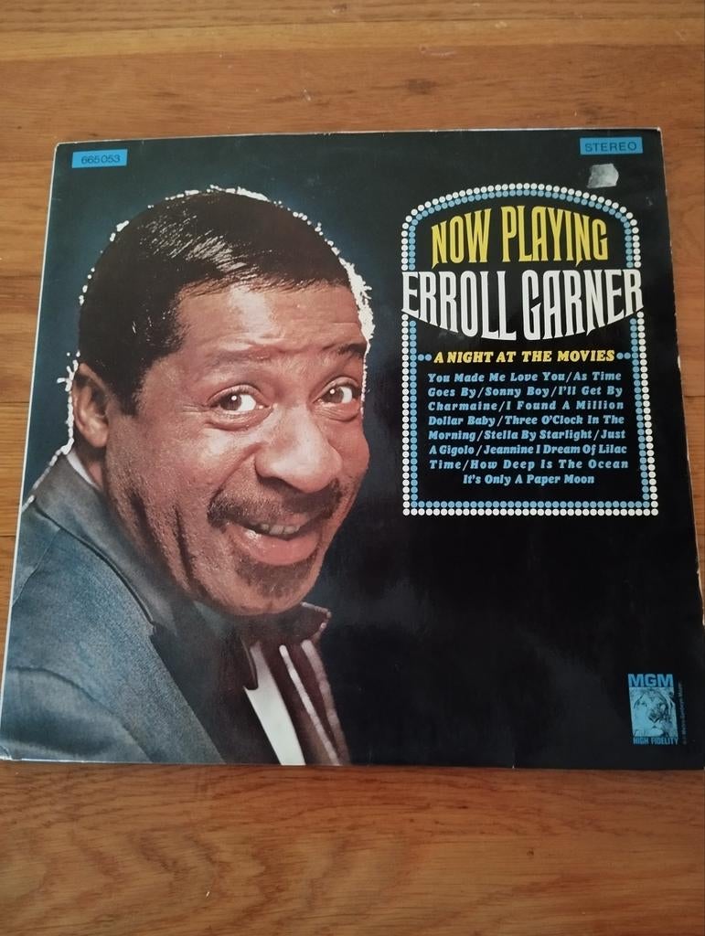 MGM LP Erroll Garner Now Playing A Night At The Movies, LP, Overige formaten, Ophalen of Verzenden, Zo goed als nieuw