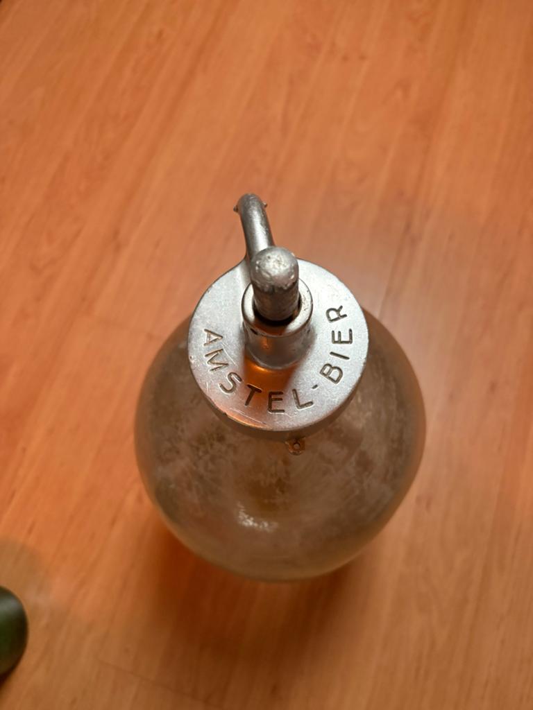 Vintage amstel bier tap glas, Ophalen