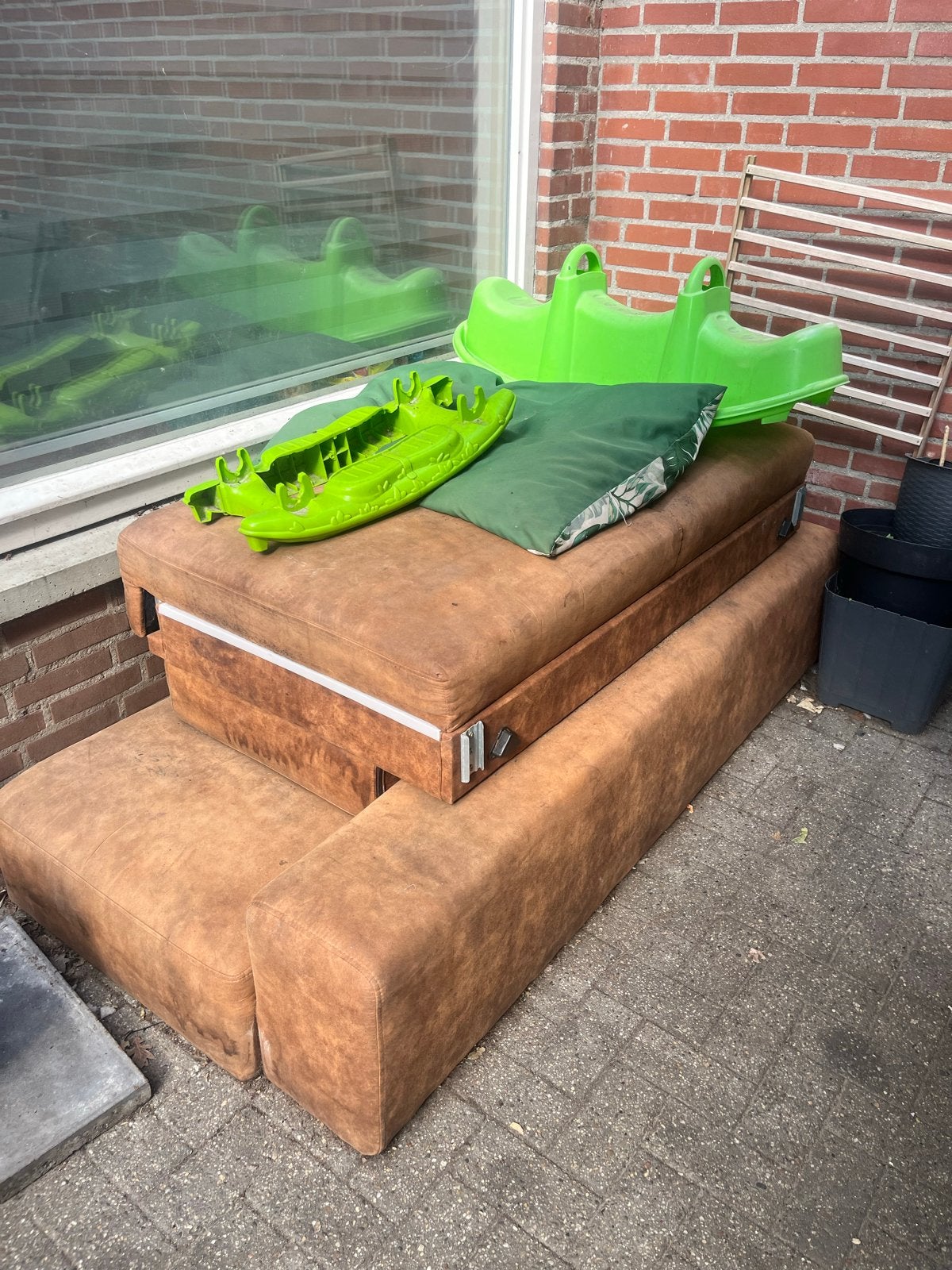 Gratis bank met slaapfunctie - snel ophalen!, Ophalen, Gebruikt, 150 tot 200 cm, Tweepersoons