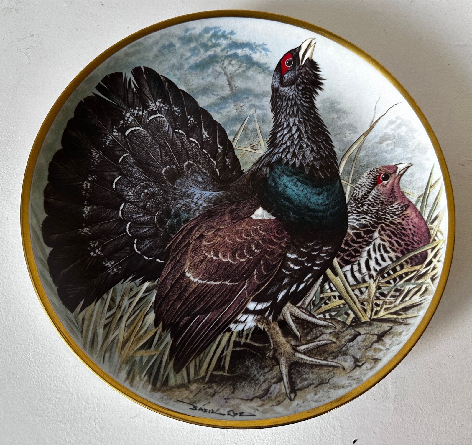 Franklin Porcelain Basil Ede Capercaillie Sierbord, Ophalen of Verzenden