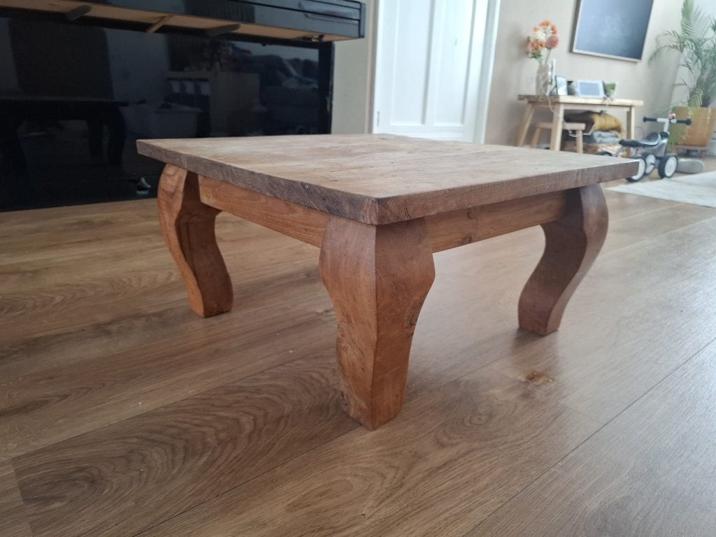 Houten koffietafel, Ophalen, Minder dan 45 cm, Gebruikt, 55 tot 75 cm