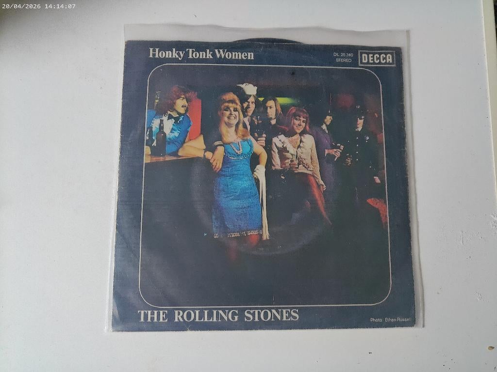 The Rolling Stones - Honky Tonk Women, Gebruikt, Fotohoes, 7 inch, Single
