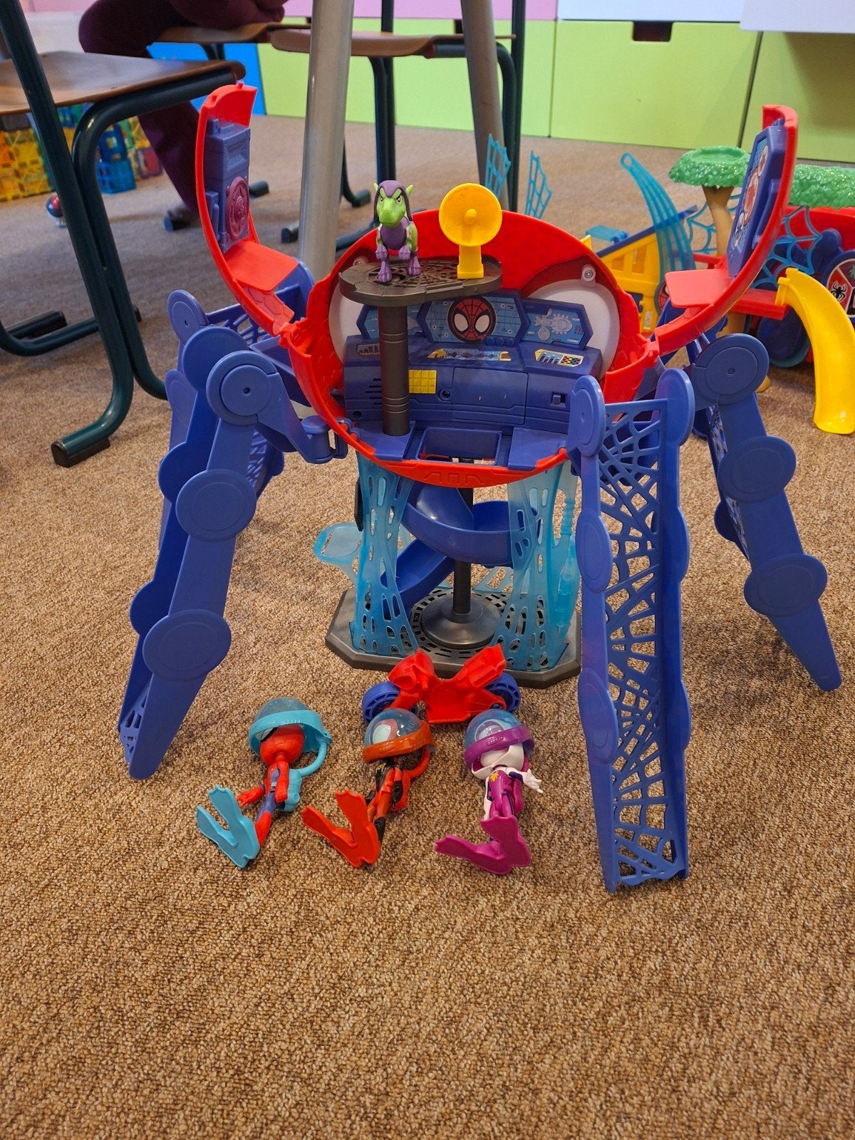Spiderman huis met 3 onderwater poppetjes, Ophalen of Verzenden, Gebruikt