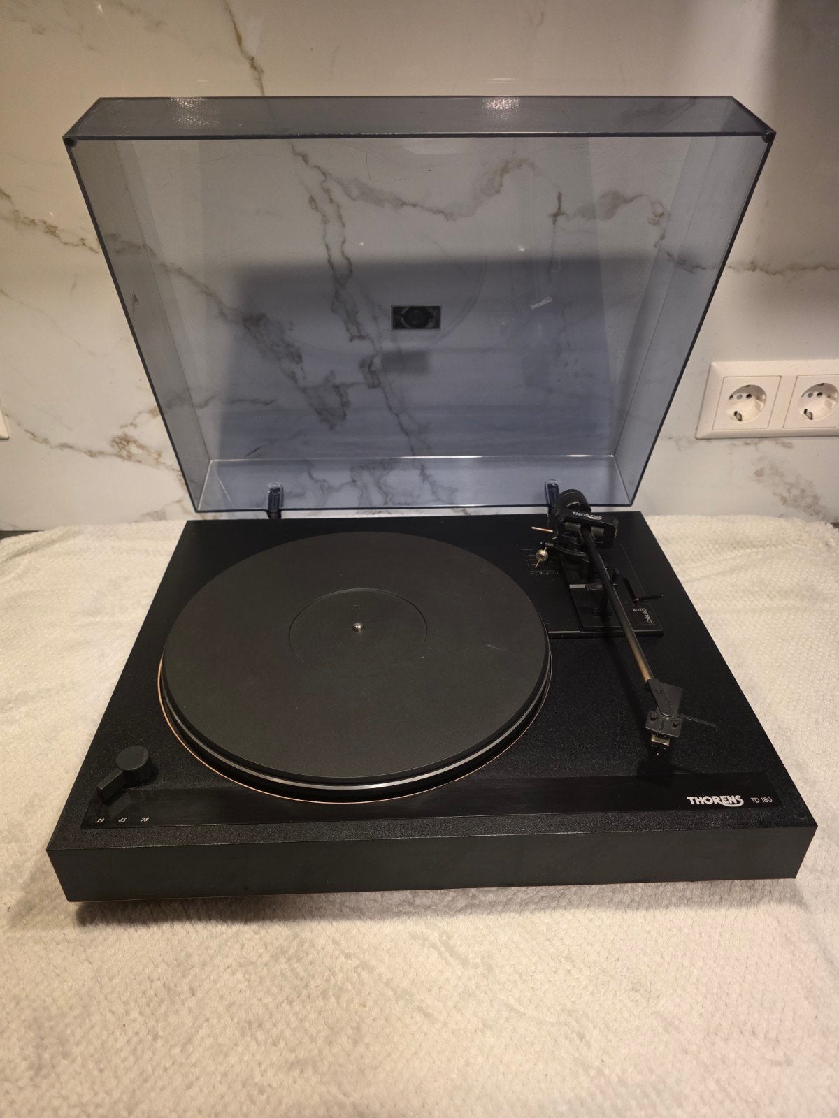 Thorens TD 180 platenspeler + Stanton 500 MKIII, Ophalen of Verzenden, Gebruikt, Platenspeler, Thorens