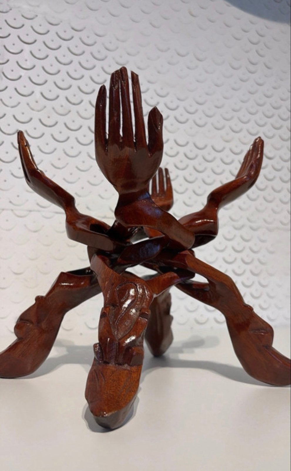 Houten standaard uit India - Handgesneden, Antiek en Kunst, Overige typen, Overige onderwerpen, Minder dan 20 cm, Ophalen of Verzenden