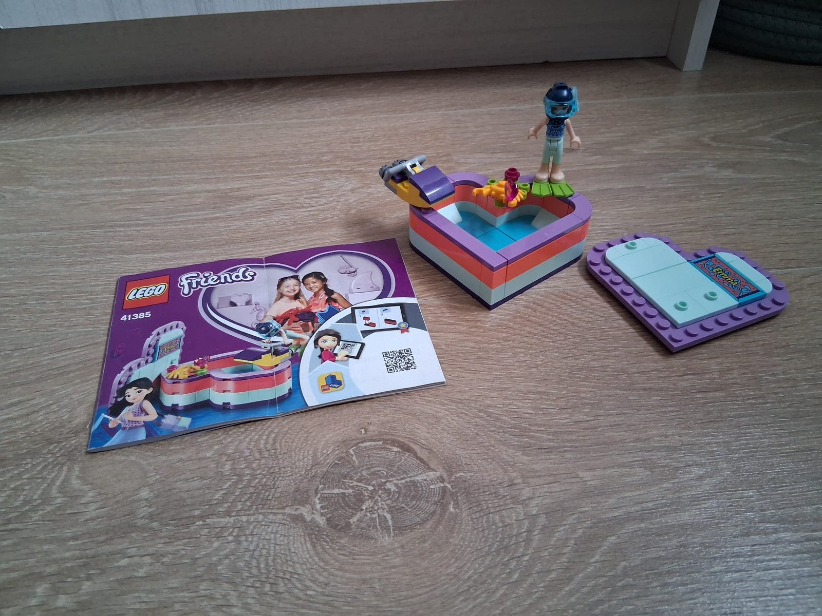 Lego friends 41385 Emma’s hartvormige zomerdoos, 1 speler, Ophalen of Verzenden, Zo goed als nieuw, Vanaf 3 jaar