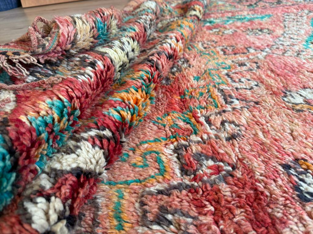 Vintage Marokkaans Tapijt 394x204 cm Jaren 70 handgemaakt, Jacob van Lennepkade 42-2,1053ML, Amsterdam, Crème, Info@bababoho.com