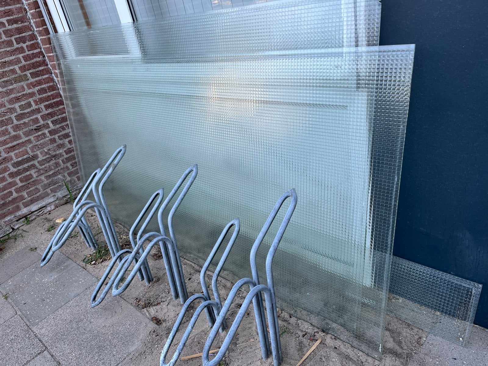 Draadglas, Gebruikt, Glasplaat, 120 tot 160 cm, Veiligheidsglas