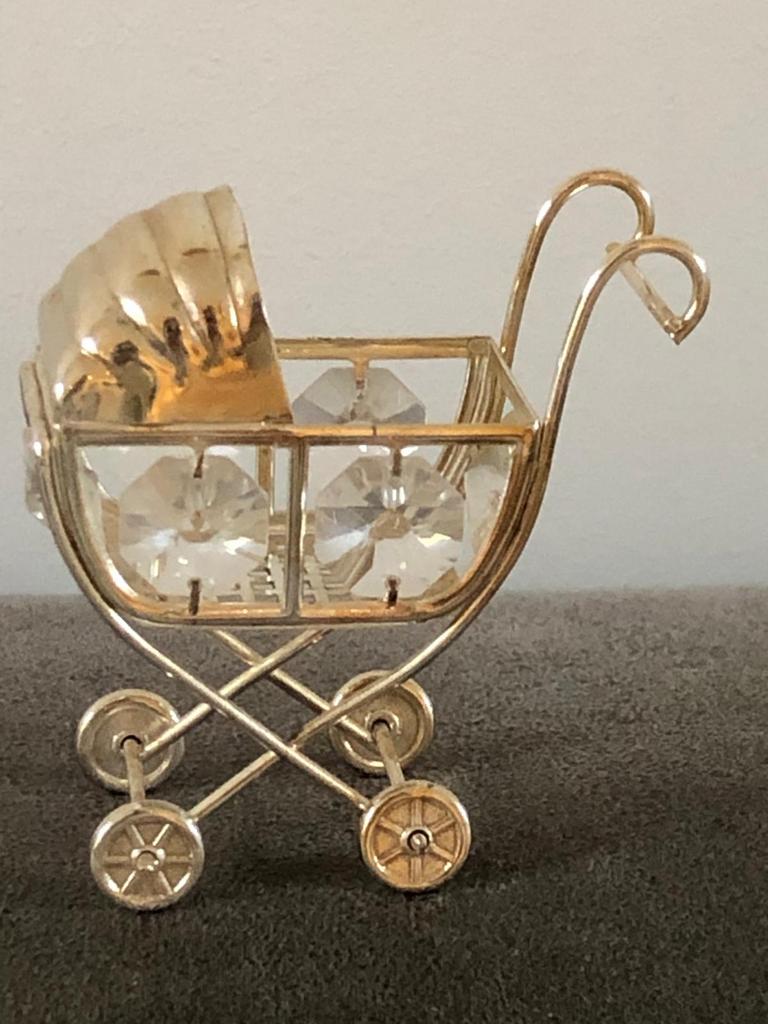 Miniatuur kinderwagen, Ophalen, Zo goed als nieuw, Figuurtje