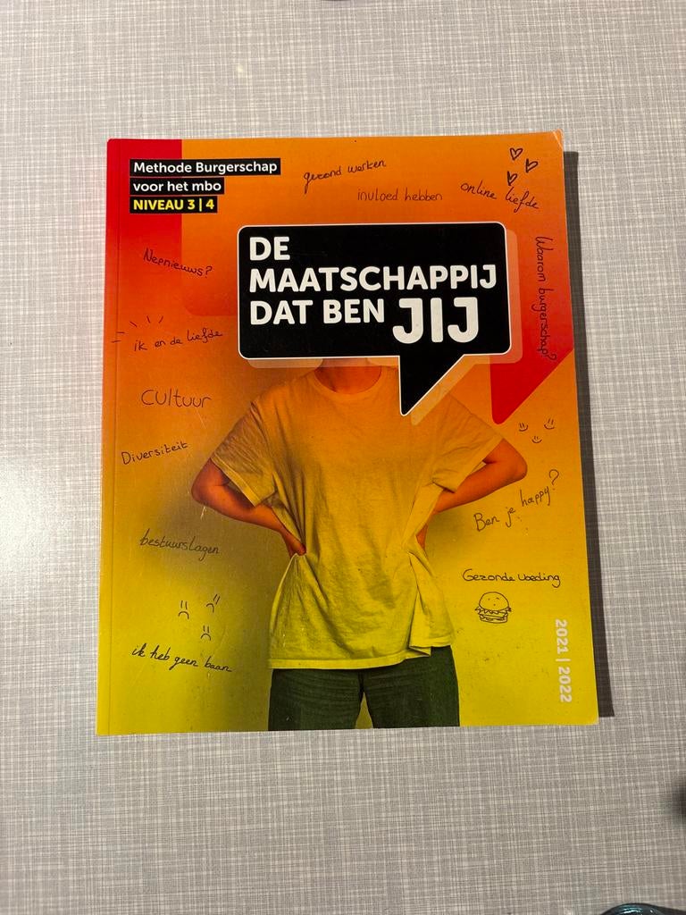 De Maatschappij Dat Ben Jij - Methode Burgerschap MBO, Boeken, Schoolboeken, Ophalen of Verzenden, Zo goed als nieuw