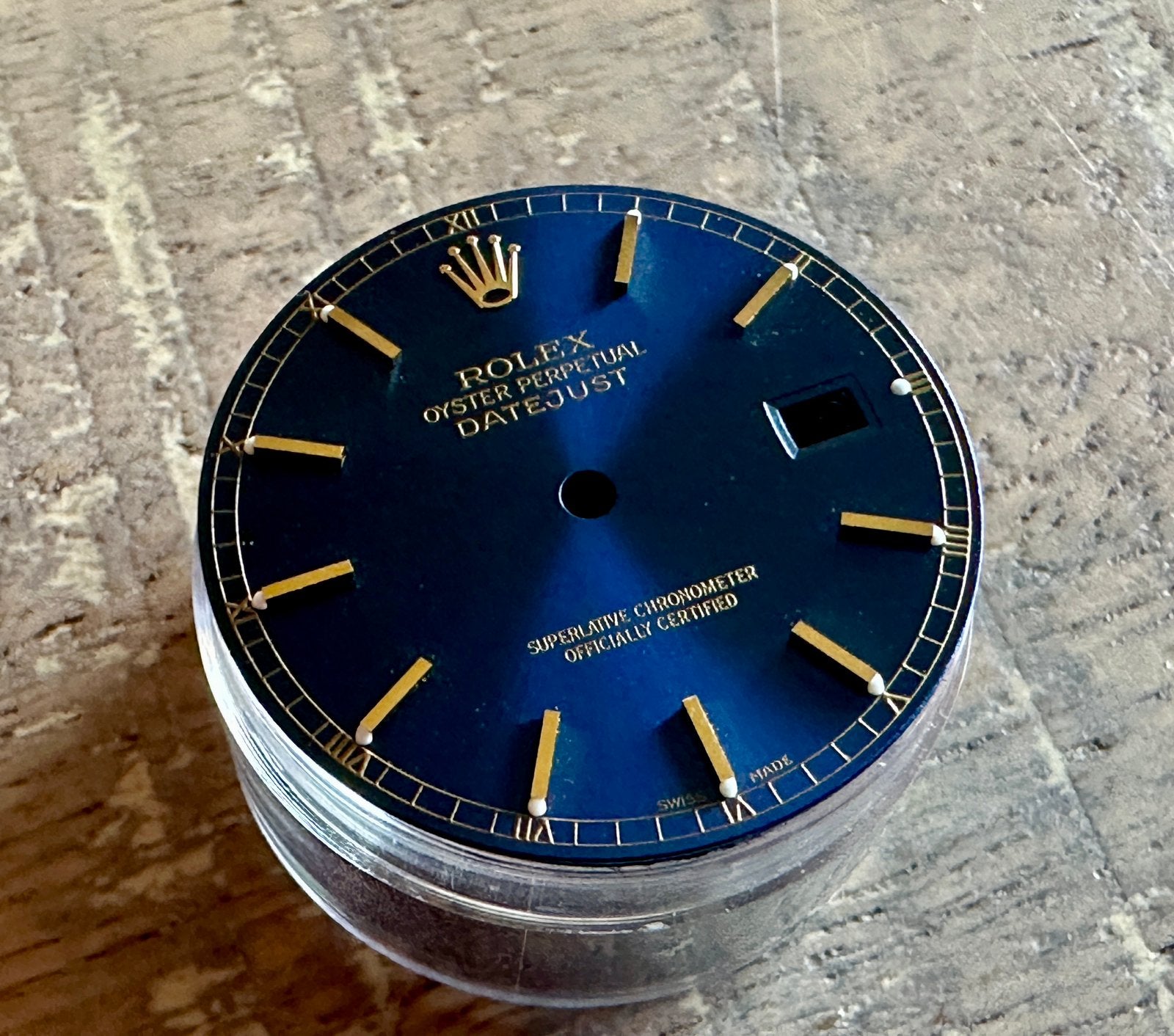 Rolex Datejust 36 mm wijzerplaat / dial blauw sunburst, Rolex, Polshorloge, Overige materialen, Ophalen of Verzenden
