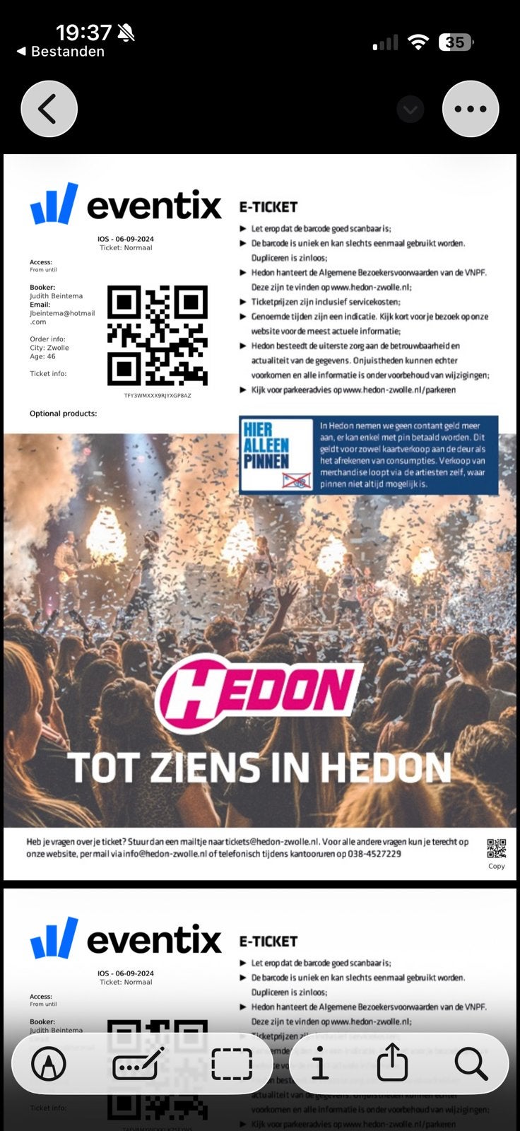 2 kaartjes IOS voor komende donderdag, Tickets en Kaartjes, Twee personen