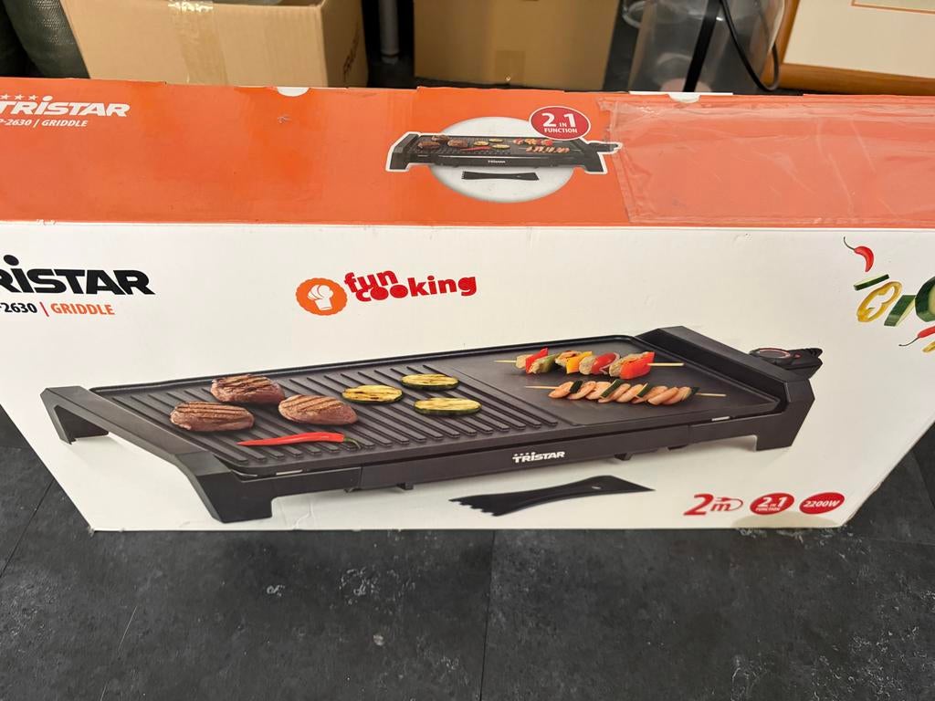 Tristar GR-2630 Bakplaat/Grillplaat 2200W, Ophalen, Zo goed als nieuw
