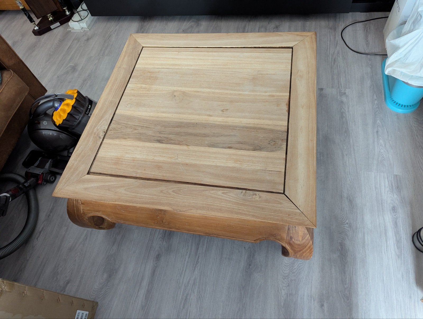 Teak Opium tafel, Ophalen, 50 tot 100 cm, Teakhout, 50 tot 100 cm