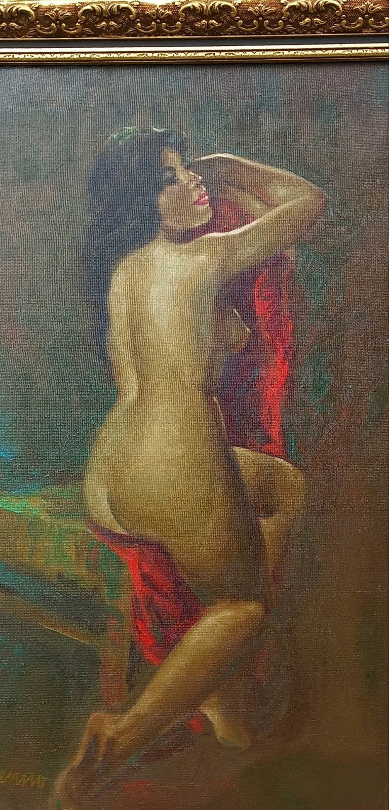 Zeer fraai naakte vrouw schilderij olieverf op doek, Antiek en Kunst, Ophalen of Verzenden