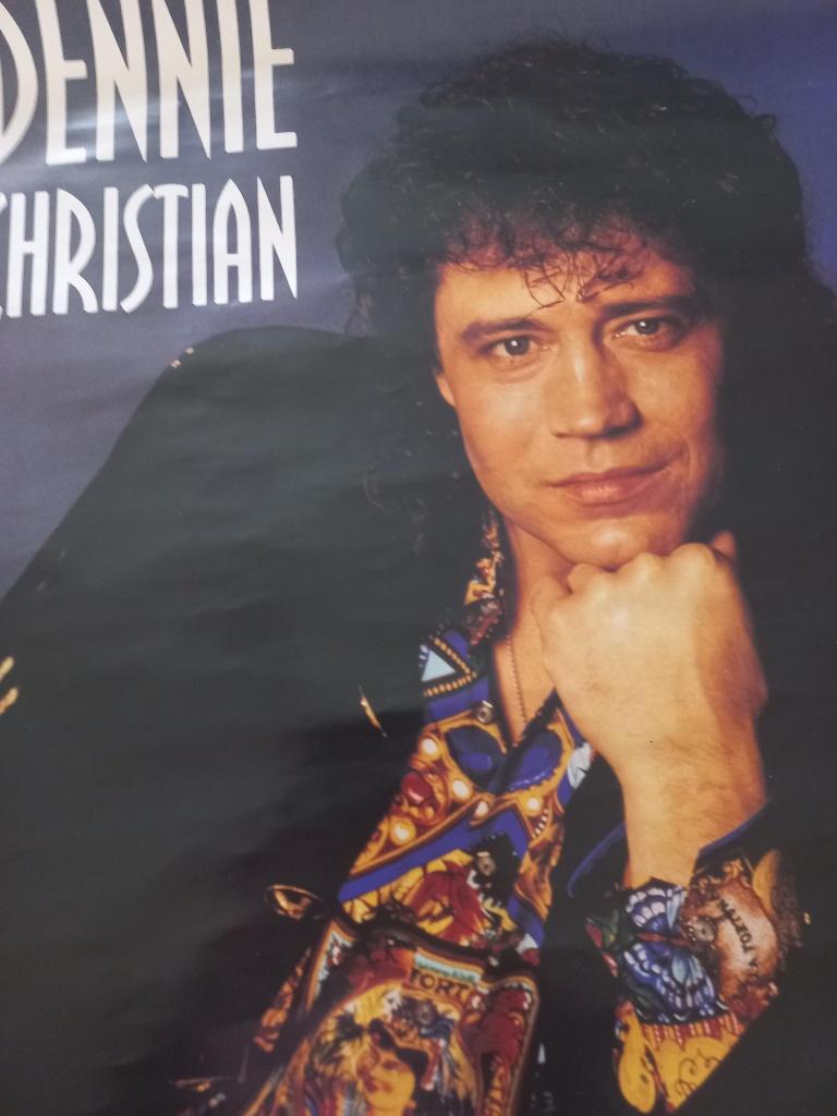 Poster Dennie Christian., Verzamelen, Rechthoekig Staand, Ophalen of Verzenden, Zo goed als nieuw, A1 t/m A3