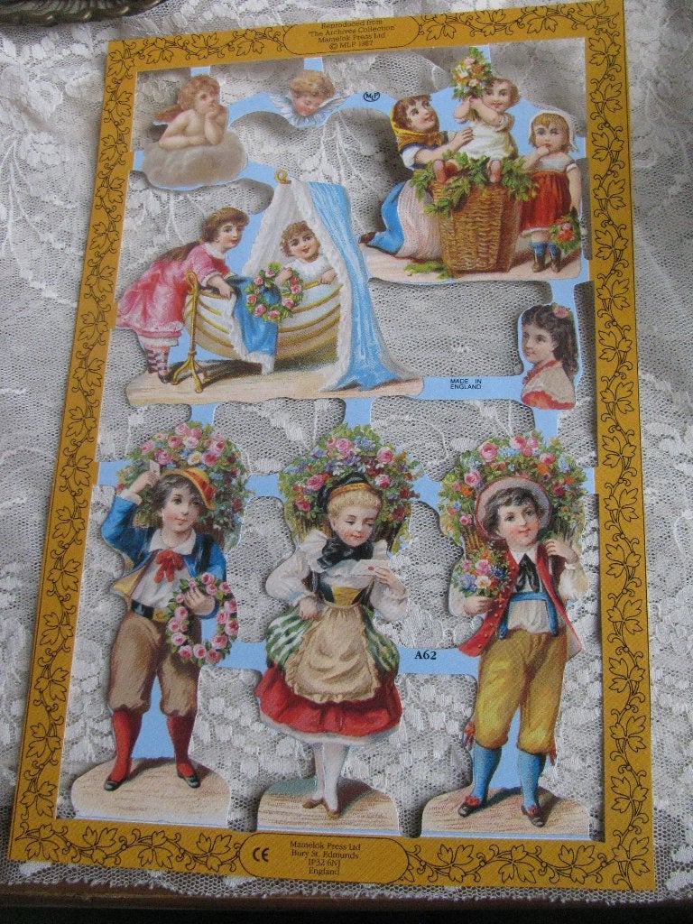 Vel MLP Poesieplaatjes uit 1987 - Kinderen Bloemen Engel, Verzenden