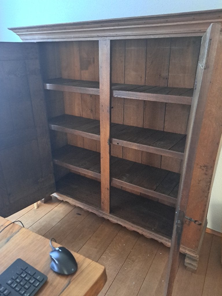 antieke bruine kast, Huis en Inrichting, Kasten | Buffetkasten, 150 tot 200 cm, Eikenhout, 150 tot 200 cm, 25 tot 50 cm