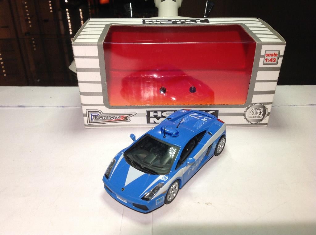 Lamborghini Gallardo Polizia 1:43 met doosje no Fiat Ferrari, Ophalen of Verzenden, Nieuw, Auto, Overige merken