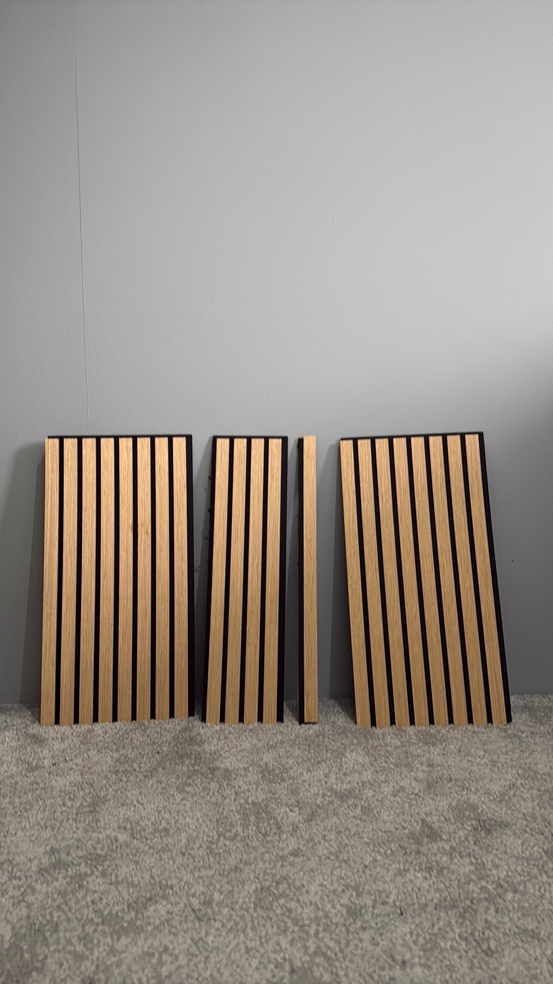 Houten lattenwand / akoestisch wandpaneel, Hout, Ophalen of Verzenden, Zo goed als nieuw, Bruin