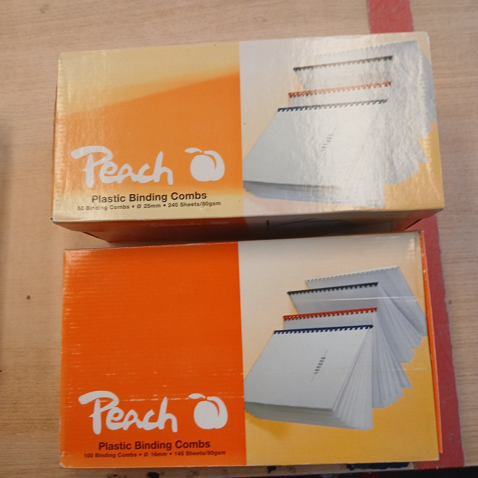 Peach Plastic Binding Combs - Diverse Maten, Diversen, Kalenders, Ophalen of Verzenden
