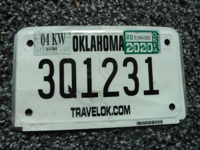 Motor licenseplate motor kentekenplaat Oklahoma 2 USA, Verzenden, Gebruikt, Auto's