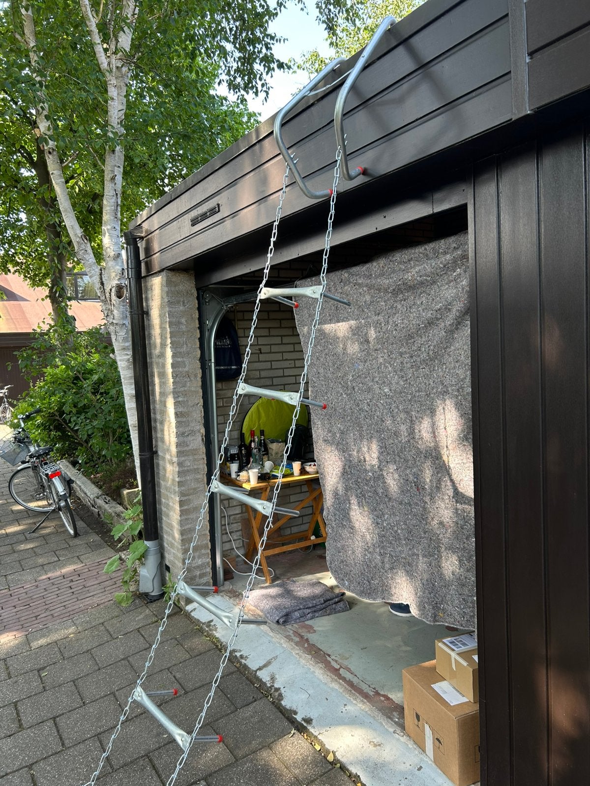 Brandladder, Ophalen, Gebruikt