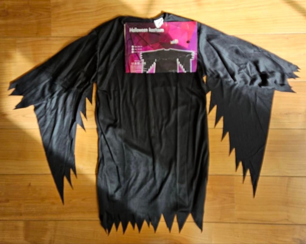 Nieuw Halloween kostuum - Zwart Spook Gewaad 104-110, Ophalen of Verzenden, Nieuw, Pak of Jurk