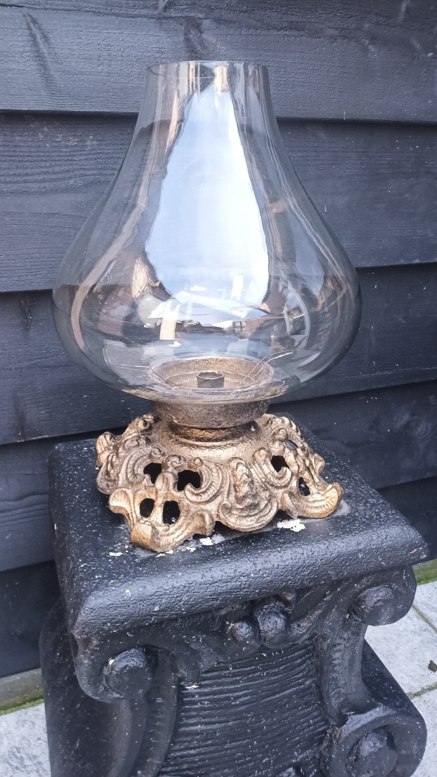 Prachtig Vintage Windlicht / Sfeerlamp kaars  – Barok Stijl, Overige materialen, 36 cm, Ophalen of Verzenden, Zo goed als nieuw