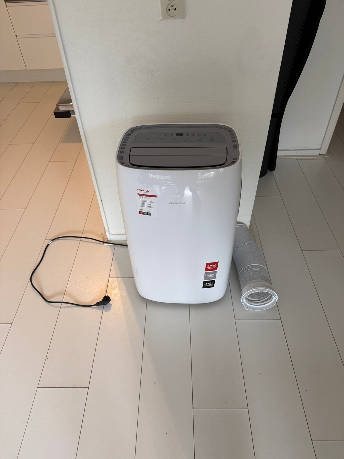 Inventum AC125W mobiele airco, Witgoed en Apparatuur, Ophalen, Minder dan 60 m³, 3 snelheden of meer, Zo goed als nieuw