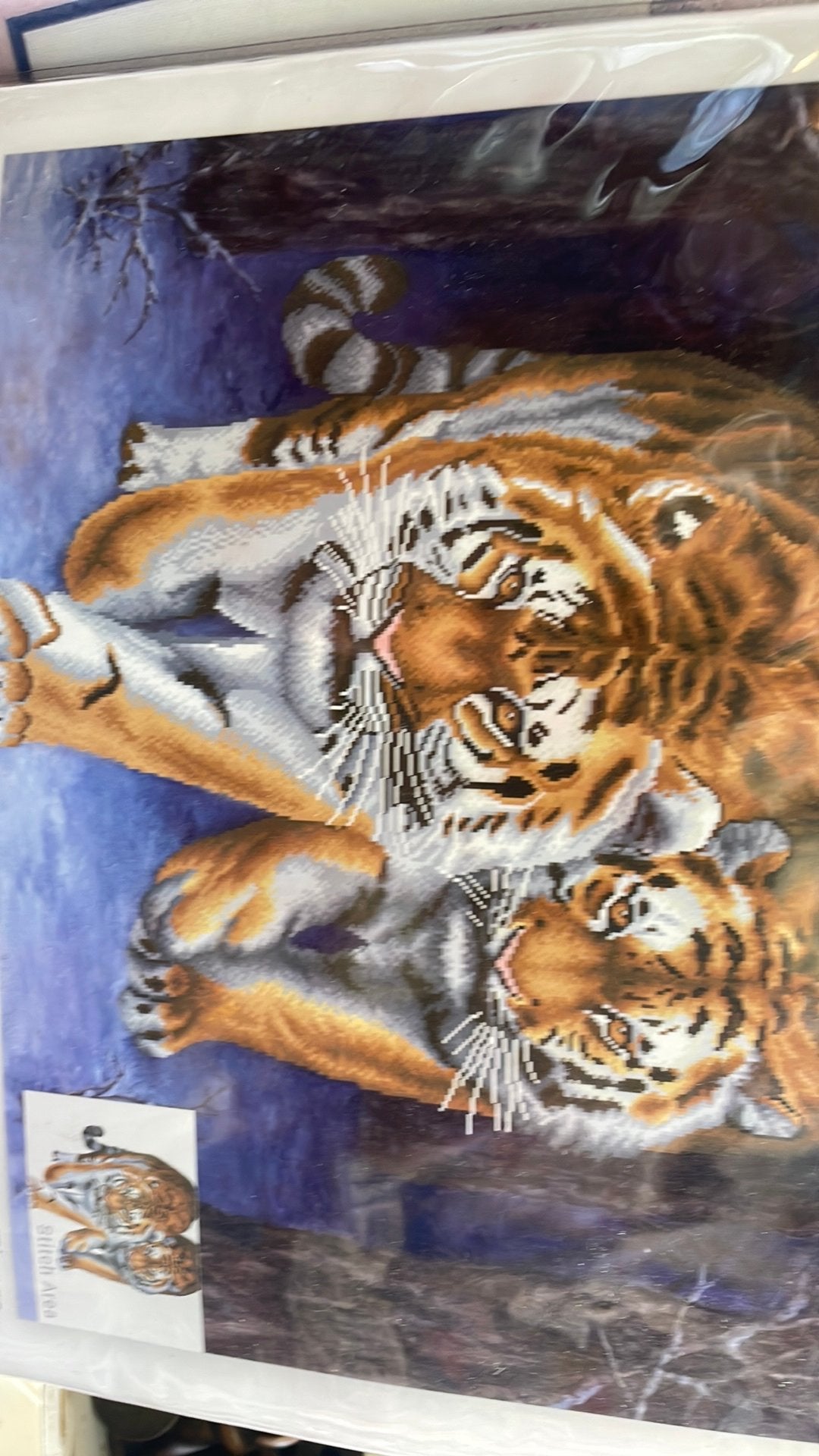 Borduurpakket needleart world tijgers, Ophalen of Verzenden, Nieuw, Borduurpakket