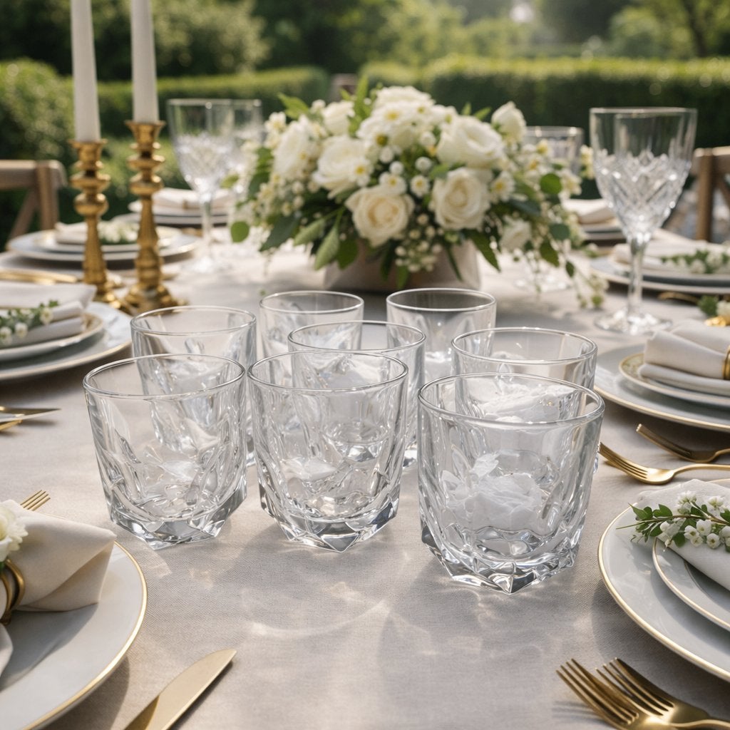 vintage 70's- arcoroc france diamonds rock glazen, Ophalen of Verzenden, Zo goed als nieuw, Borrel- of Shotglas