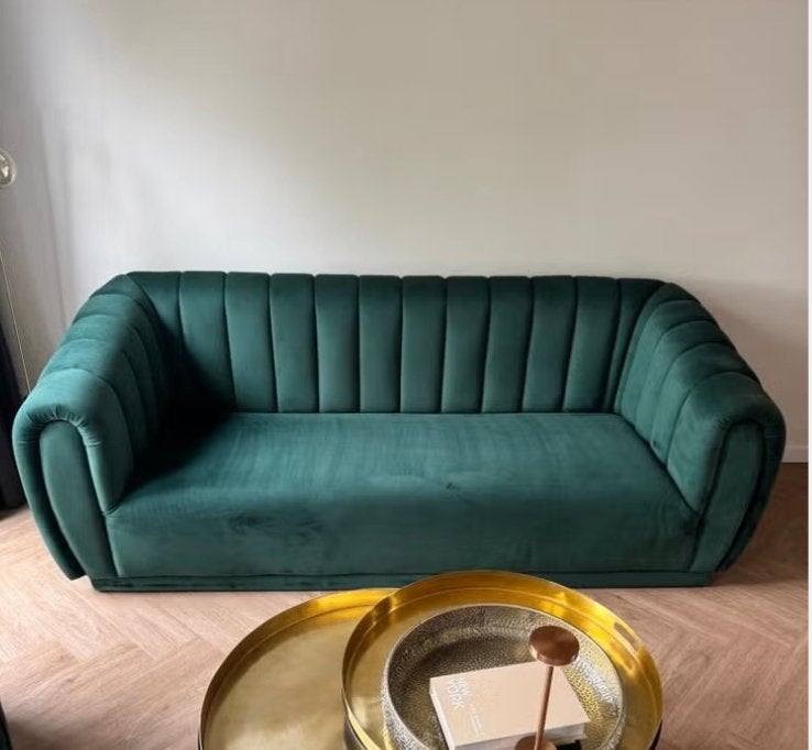 Luxe Green Sofa - Excellent Condition, Driepersoons, 75 tot 100 cm, Ophalen of Verzenden, Zo goed als nieuw