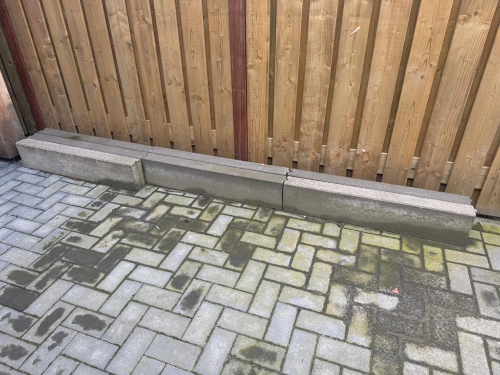 7 stuks bestratings bandjes 10cm breed x 19,5 cm hoog, Tuin en Terras, Tegels en Klinkers, Ophalen, Klinkers, Nieuw, Minder dan 5 m²