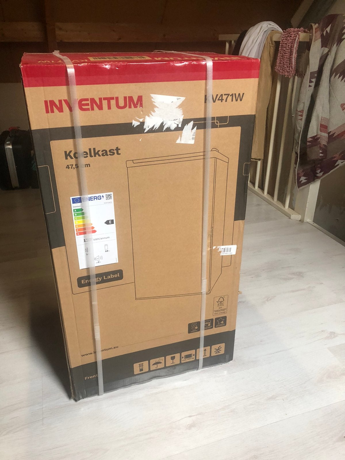 Koelkast nieuw in doos INVENTUM, Ophalen, Zonder vriesvak, 160 cm of meer, Minder dan 75 liter
