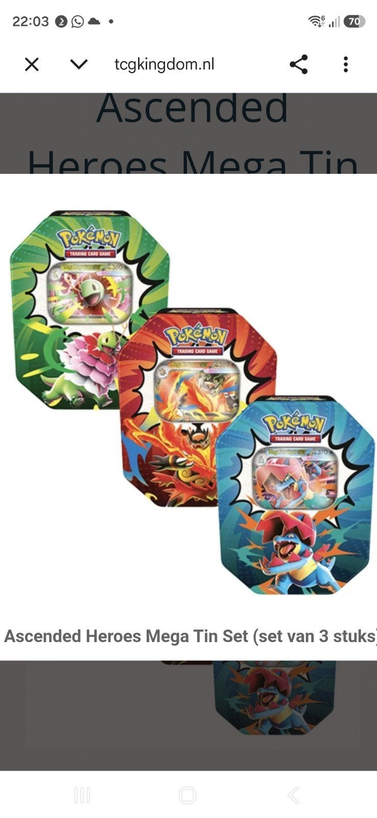 ascended heroes mega tin set, Verzamelen, Ophalen, Mega, Losse flippo's