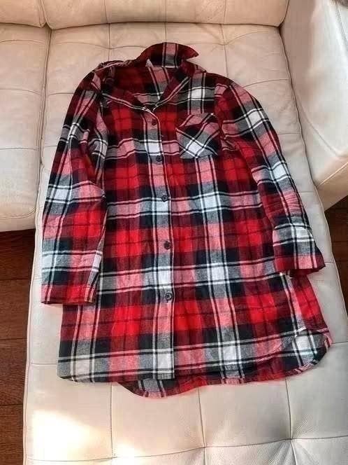 Geruit nachthemd rood maat S, Kleding | Dames, Pyjama's, Ophalen of Verzenden, Gedragen, Maat 36 (S)