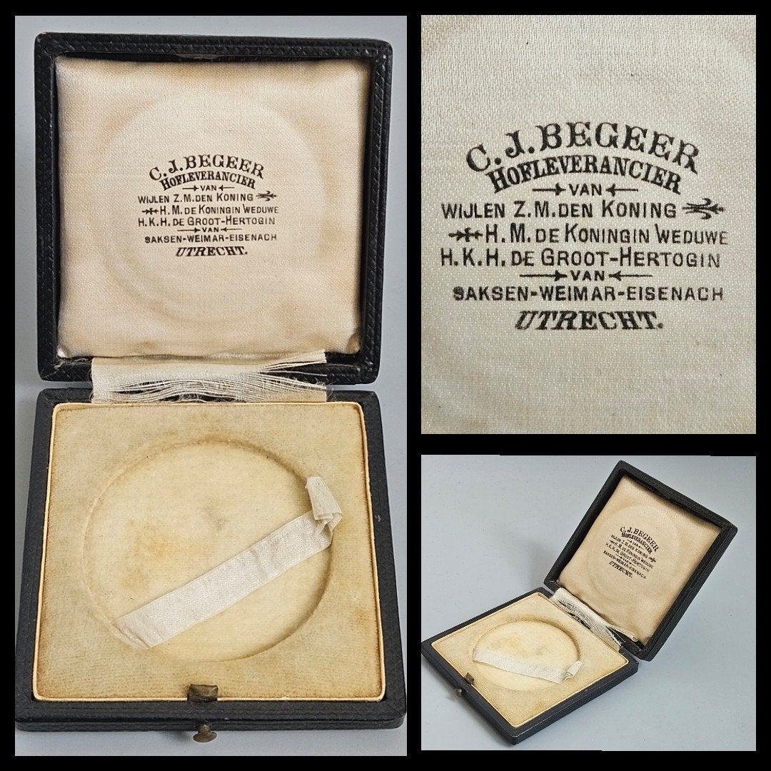 Antiek penningdoosje,  C.J. Begeer  hofleverancier Utrecht, Postzegels en Munten, Penningen en Medailles, Ophalen of Verzenden