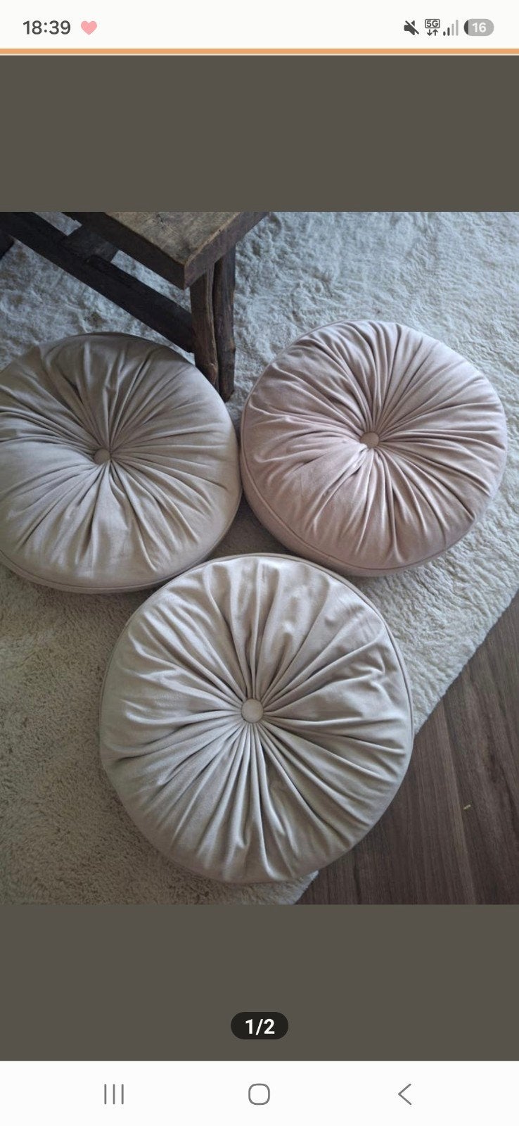 Set van 3 Leenbakker Sierkussens - Roze & Beige, Ophalen, Overige merken, Gebruikt, Beige