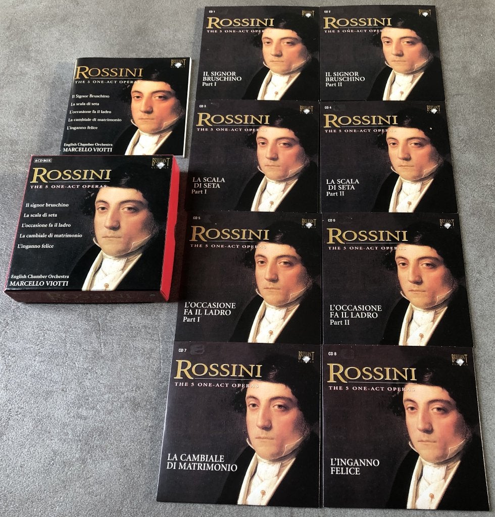 ROSSINI - THE 5 ONE-ACT OPERAS - BOXSET 8 CD'S, Ophalen of Verzenden, Romantiek, Zo goed als nieuw, Opera of Operette