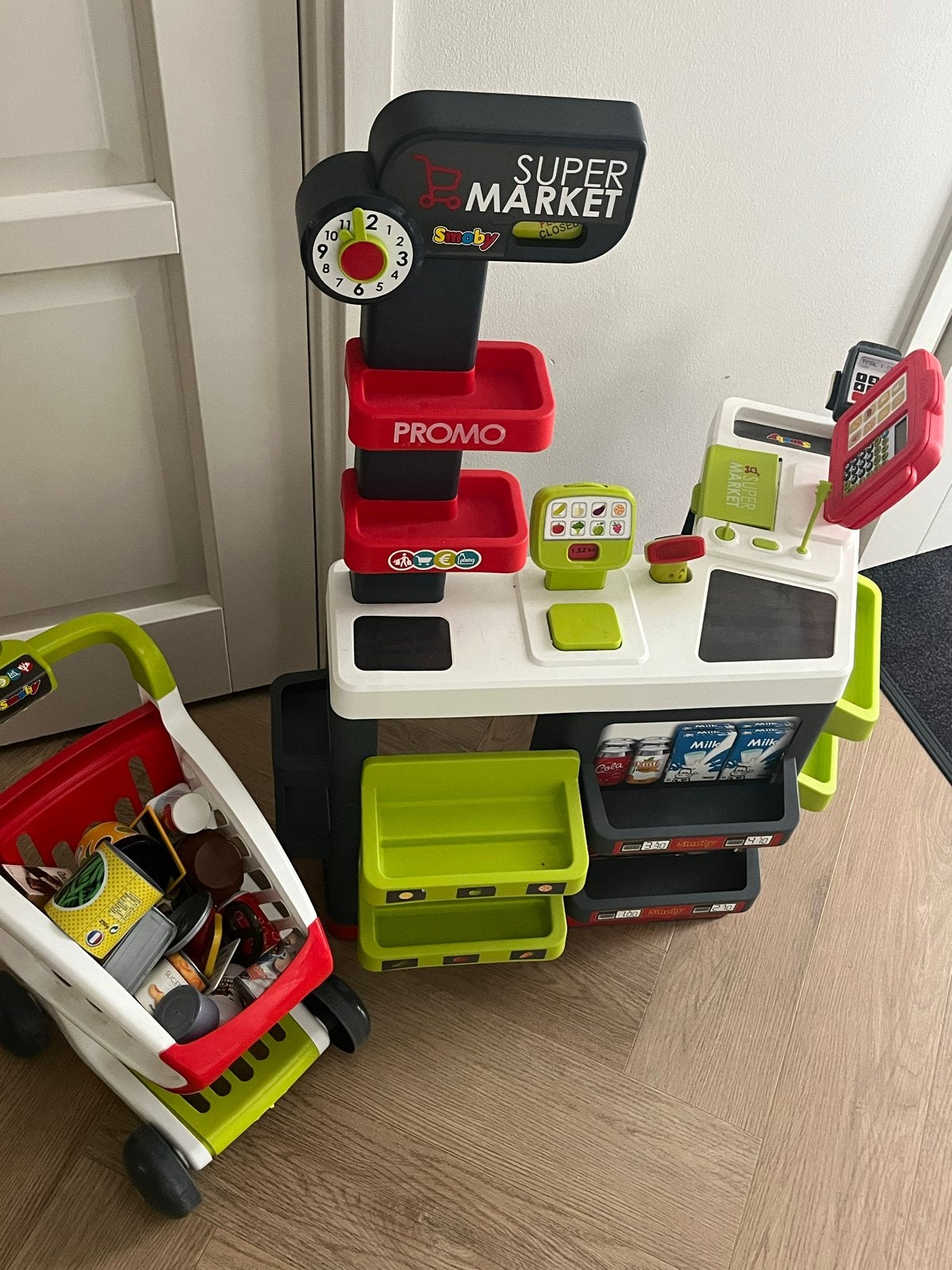Smoby Supermarkt Speelset met Winkelwagen en Accessoires, Ophalen, Gebruikt, Jongen of Meisje