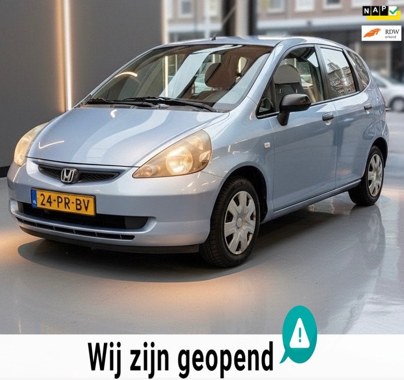 Honda Jazz 1.2 Sport-airco-elek ramen-1 jaar apk, Auto's, Voorwielaandrijving, 450 kg, 4 cilinders, Blauw